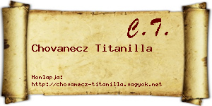 Chovanecz Titanilla névjegykártya